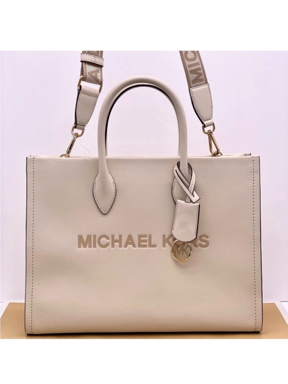Michael Kors Mirella Medium Pebbled Leather Tote Bag